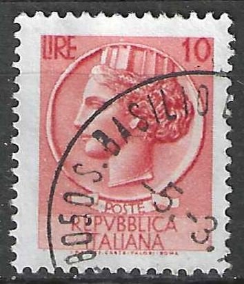 Italie 1955/1960 - Yvert 711 - Munt uit Syracuse (ST), Verzenden, Gestempeld