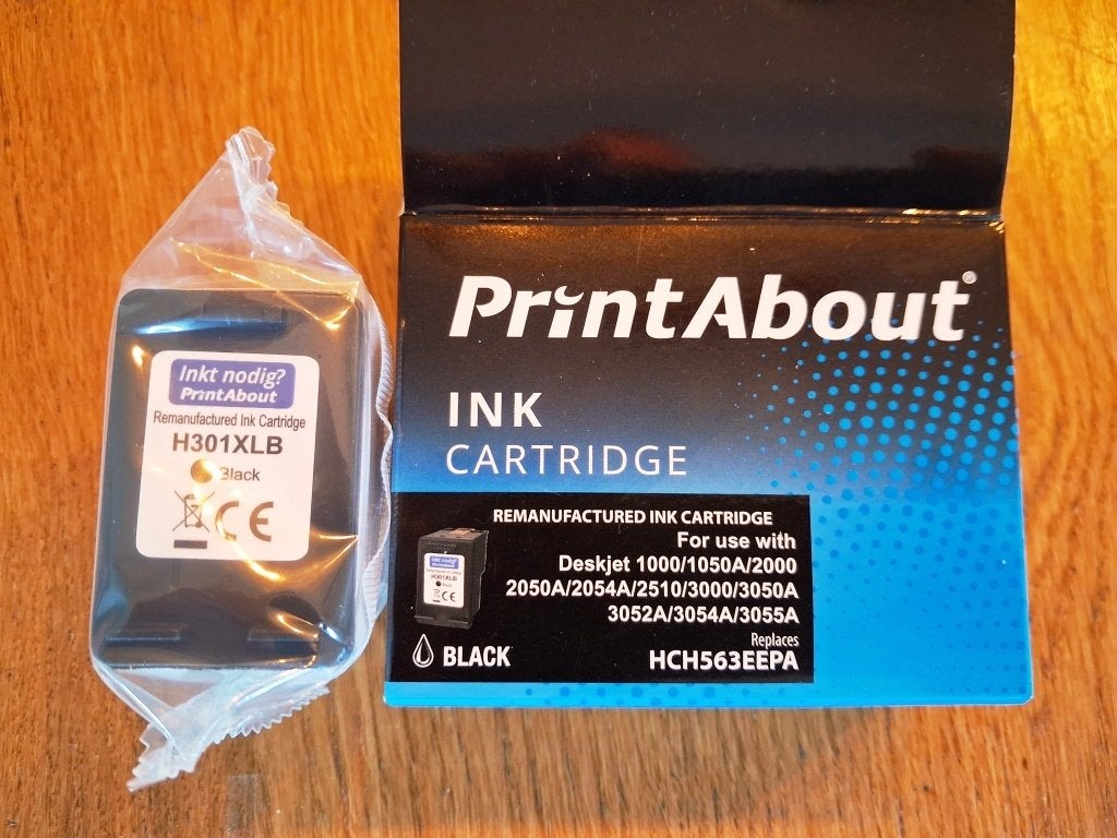 inktcartrigde 301 xl zwart voor hp printers, Ophalen of Verzenden, Refurbished, Cartridge, Huismerk