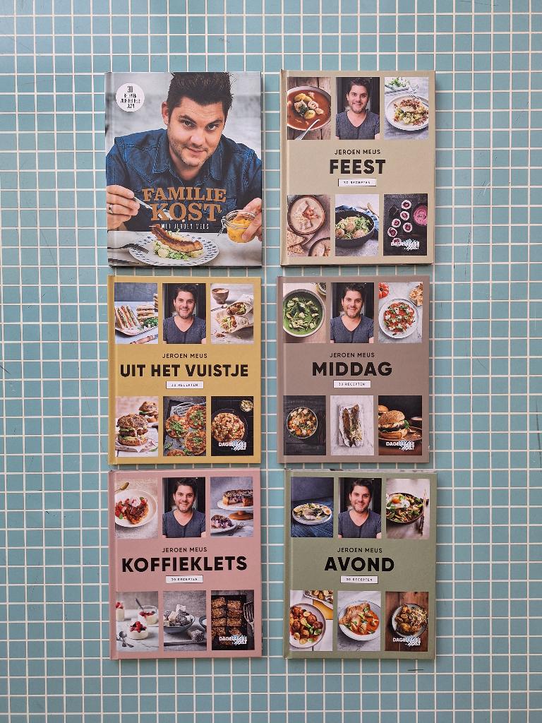 6 kookboeken - Jeroen Meus, Ophalen of Verzenden, Gelezen