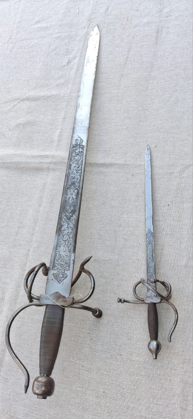 replica middeleeuwse savel en dolk, Verzamelen, Ophalen of Verzenden, Landmacht, Zwaard of Sabel