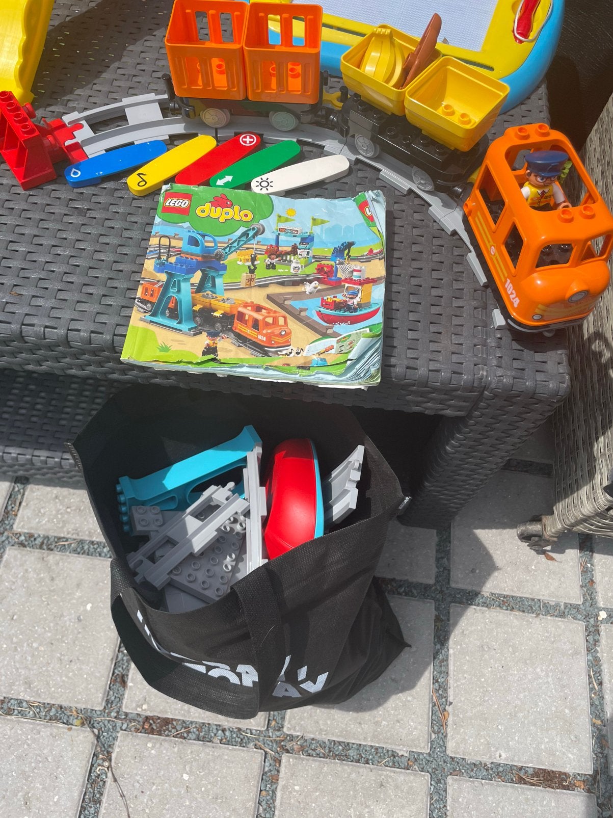 Duplo Cargo Train - interactieve push trein, Enlèvement ou Envoi, Comme neuf, Duplo