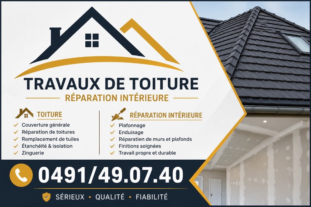 Travaux de toiture & rénovation intérieure
