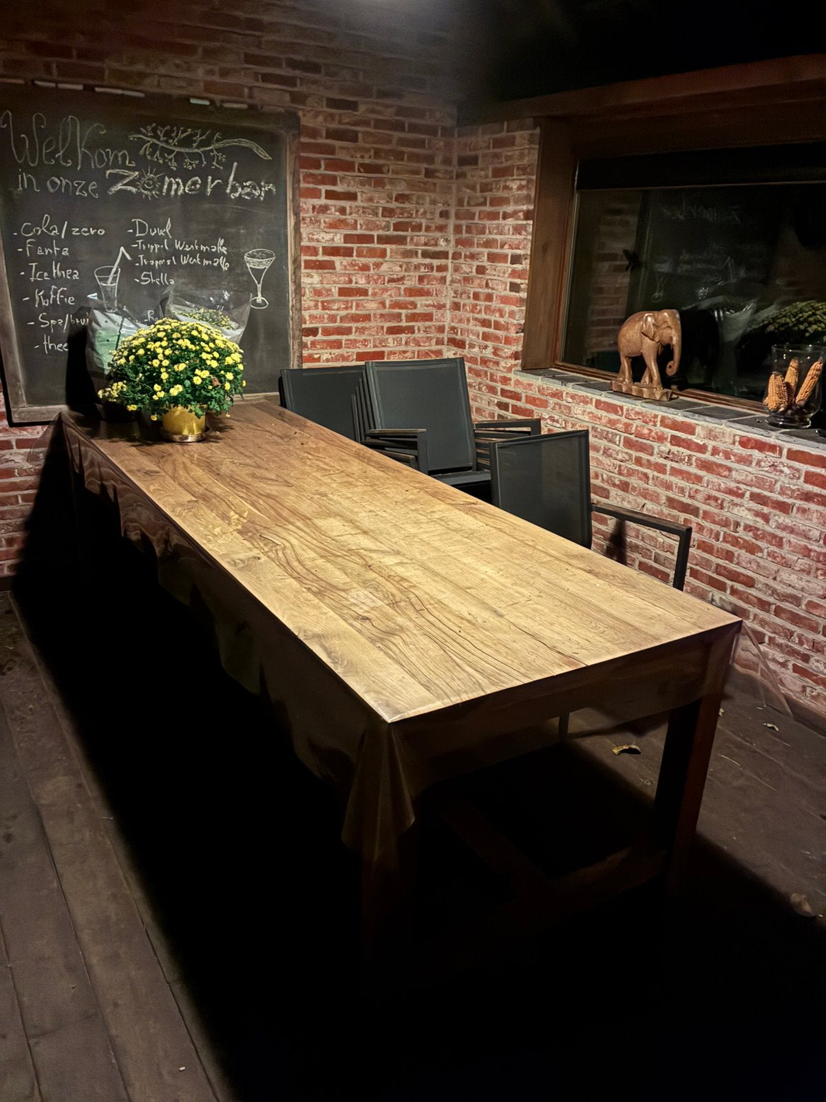 Rustieke Eiken Tafel 270cm x 90cm | 78cm hoog, Ophalen of Verzenden, Nieuw, Rechthoekig, Hout