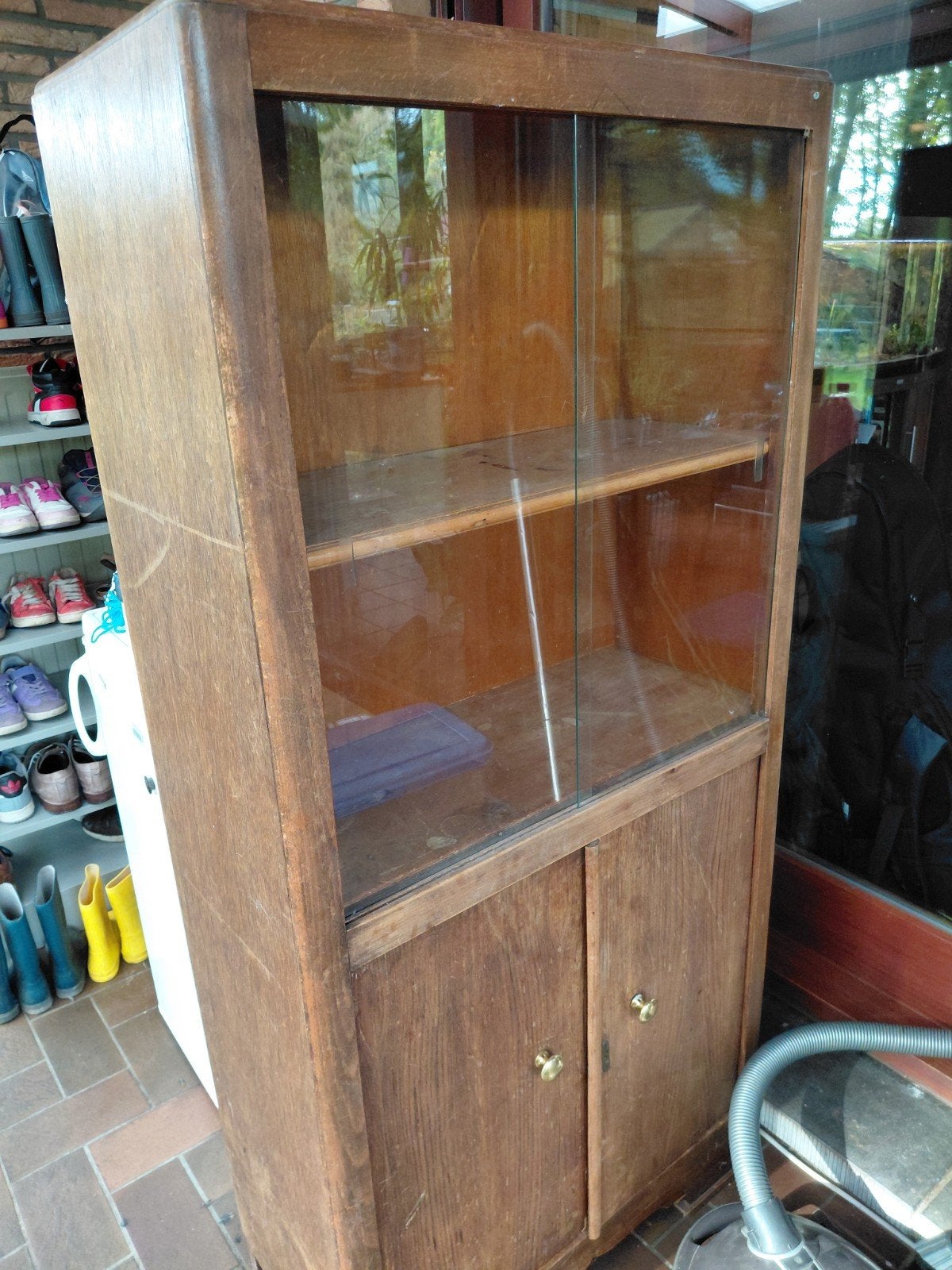 Vitrinekast 154x73x34 cm, Maison & Meubles, Avec porte(s), 25 à 50 cm, Vintage, 50 à 100 cm