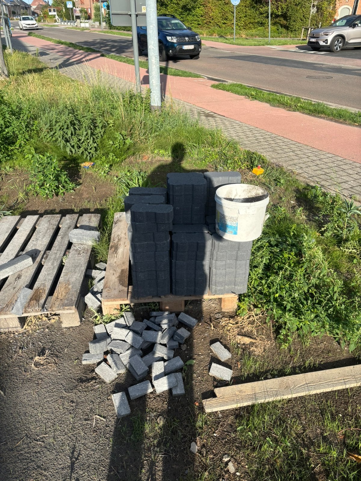 Gratis klinkers waterdoorlatend, Tuin en Terras, Tegels en Klinkers, Ophalen, Klinkers
