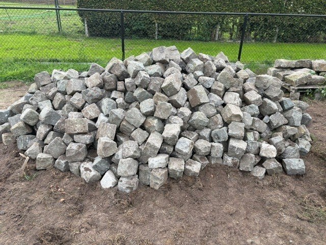 pavés, Enlèvement, Utilisé, Granit