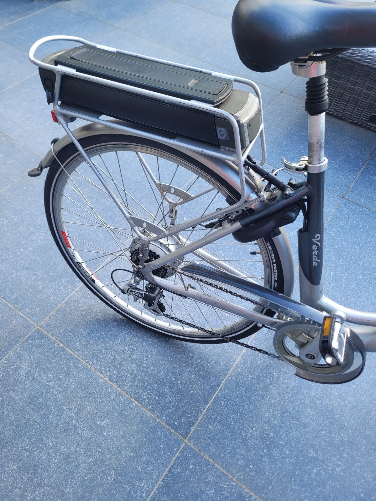 electrische damesfiets oxford, Gebruikt, Velgrem, 47 tot 50 cm, Versnellingen