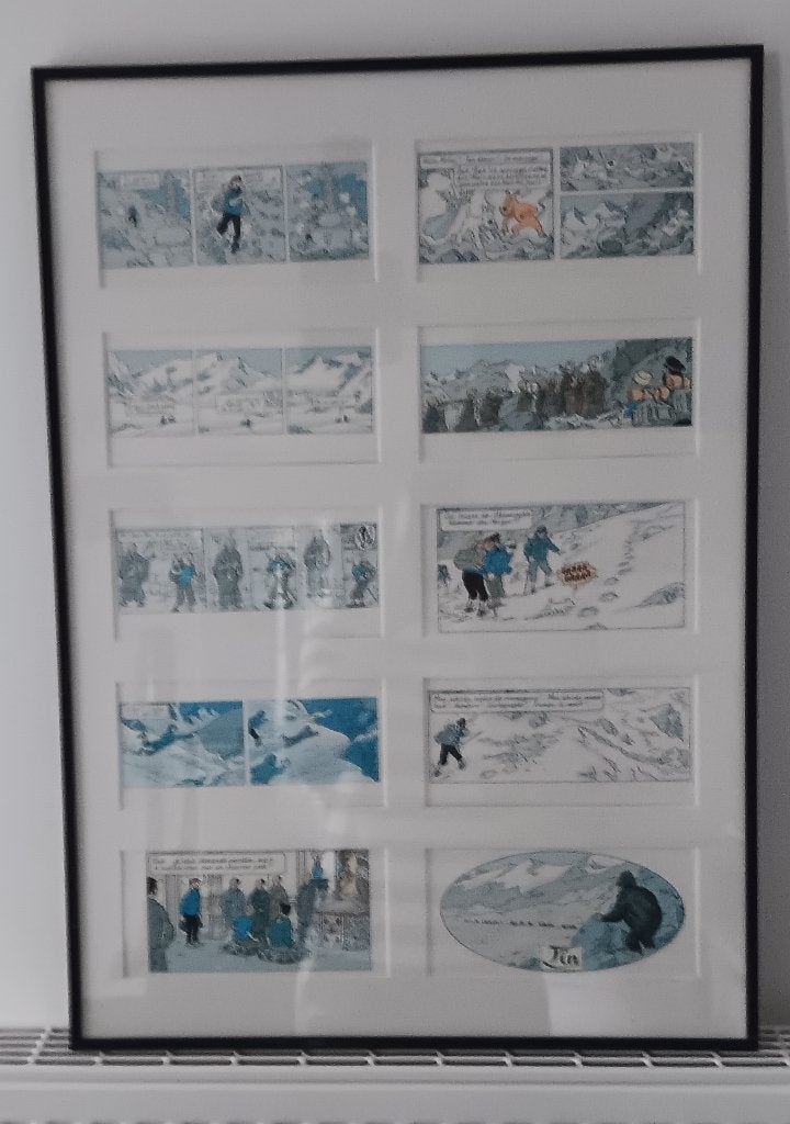 Kader Tintin au Tibet, Enlèvement, Tintin, Comme neuf, Image, Affiche ou Autocollant