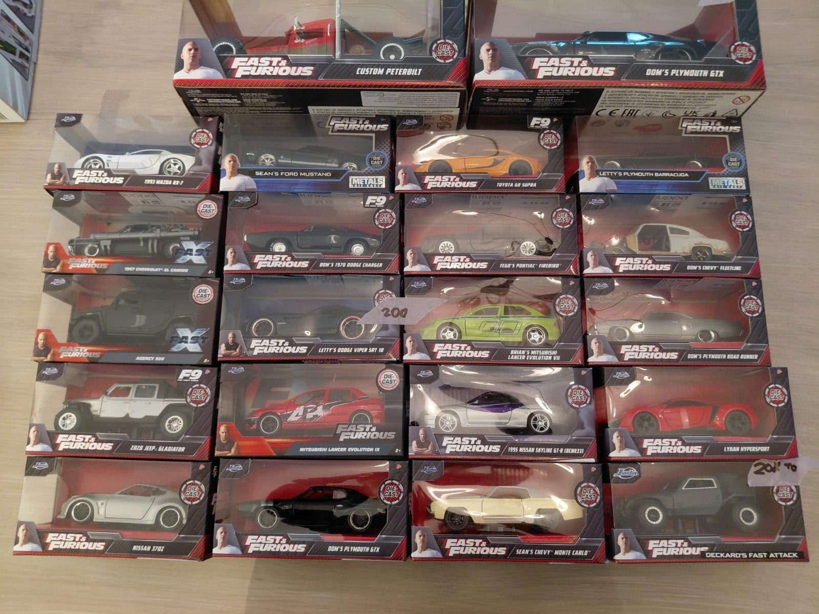 fast and the furios auto´s schaal 1:32, Ophalen