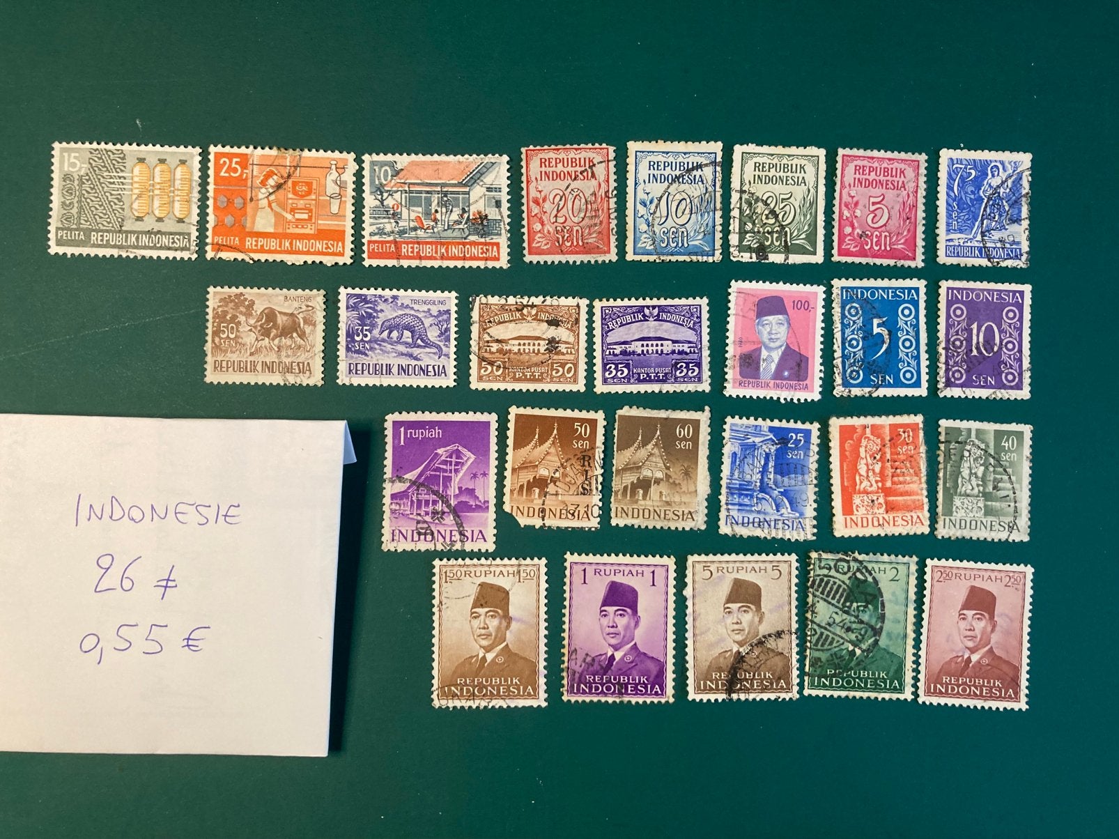 Lot postzegels Indonesië, Ophalen of Verzenden, Gestempeld