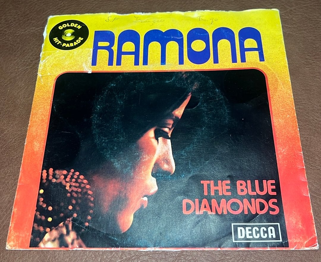 The Blue Diamonds ‎– Ramona - 7” vinyl single - BE persing, Ophalen of Verzenden, Gebruikt