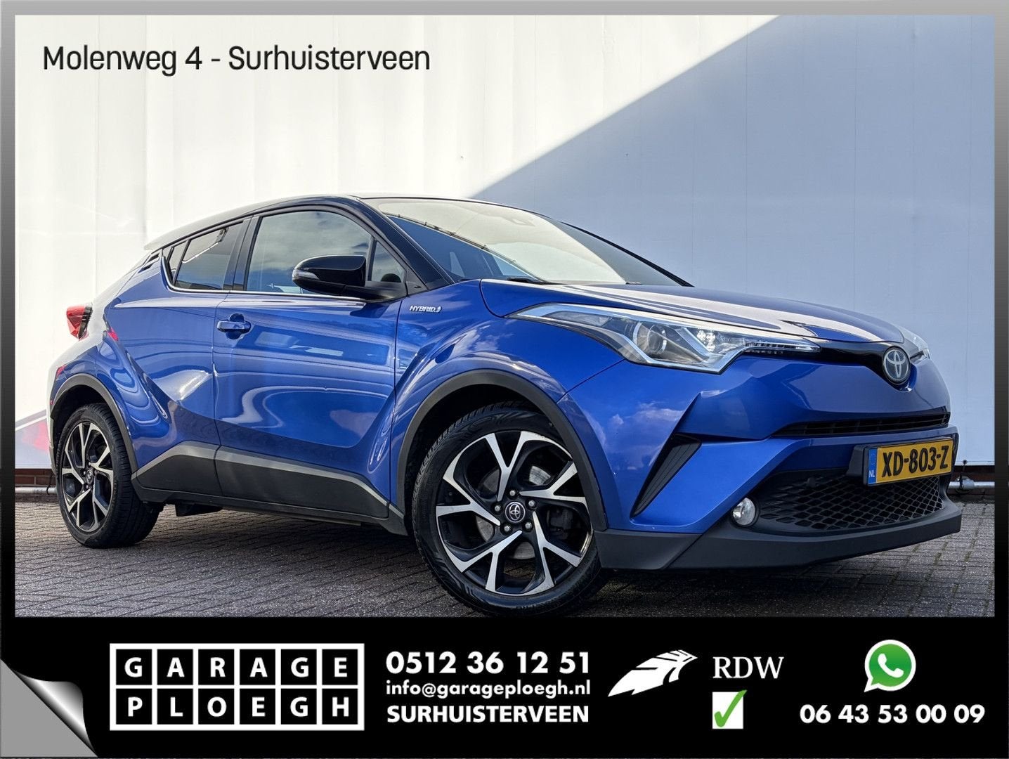 Toyota C-HR 1.8 Hybrid Bi-Tone Trekhaak Camera Nav/Cruise St, Automaat, Blauw, Bedrijf, Hybride Elektrisch/Benzine