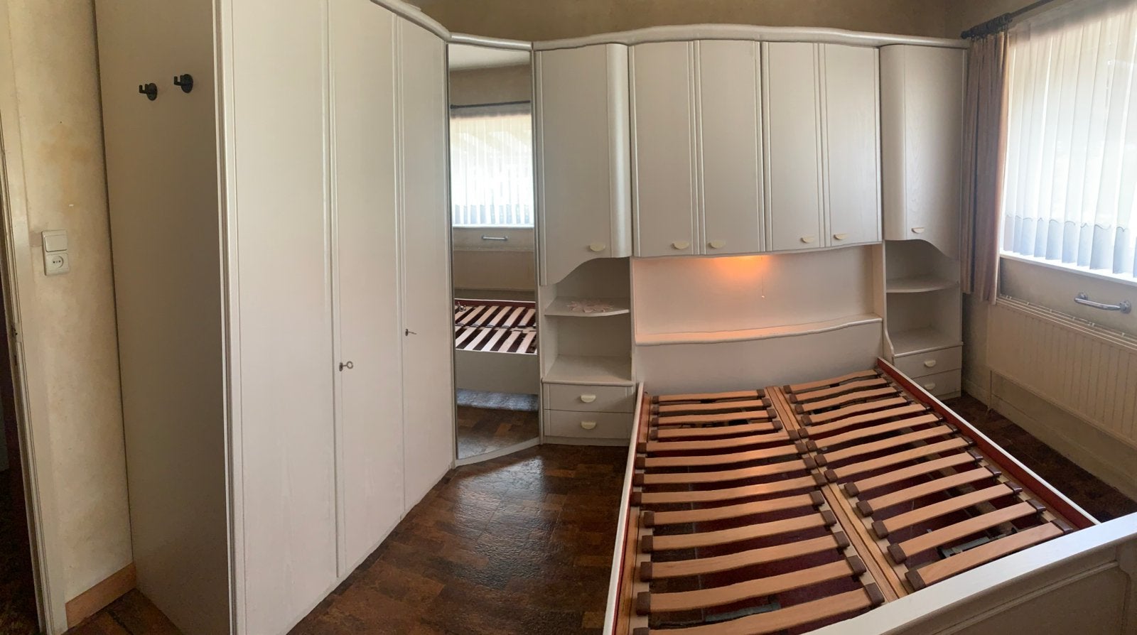 Moet weg slaapkamerkasten bed en lattenbodem, Ophalen, Gebruikt, Tweepersoons