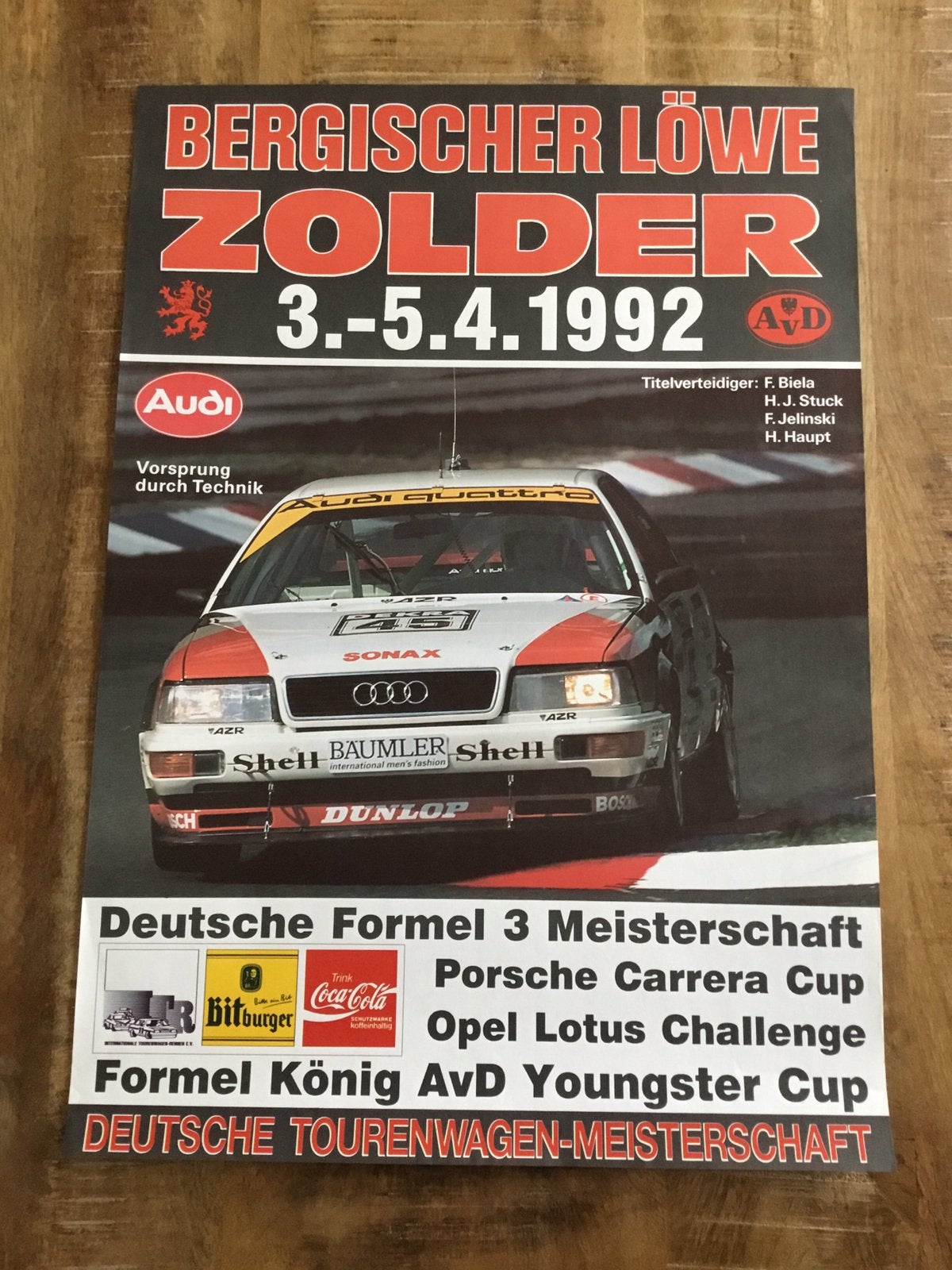 Affiche circuit zolder 1992, Ophalen of Verzenden, Zo goed als nieuw