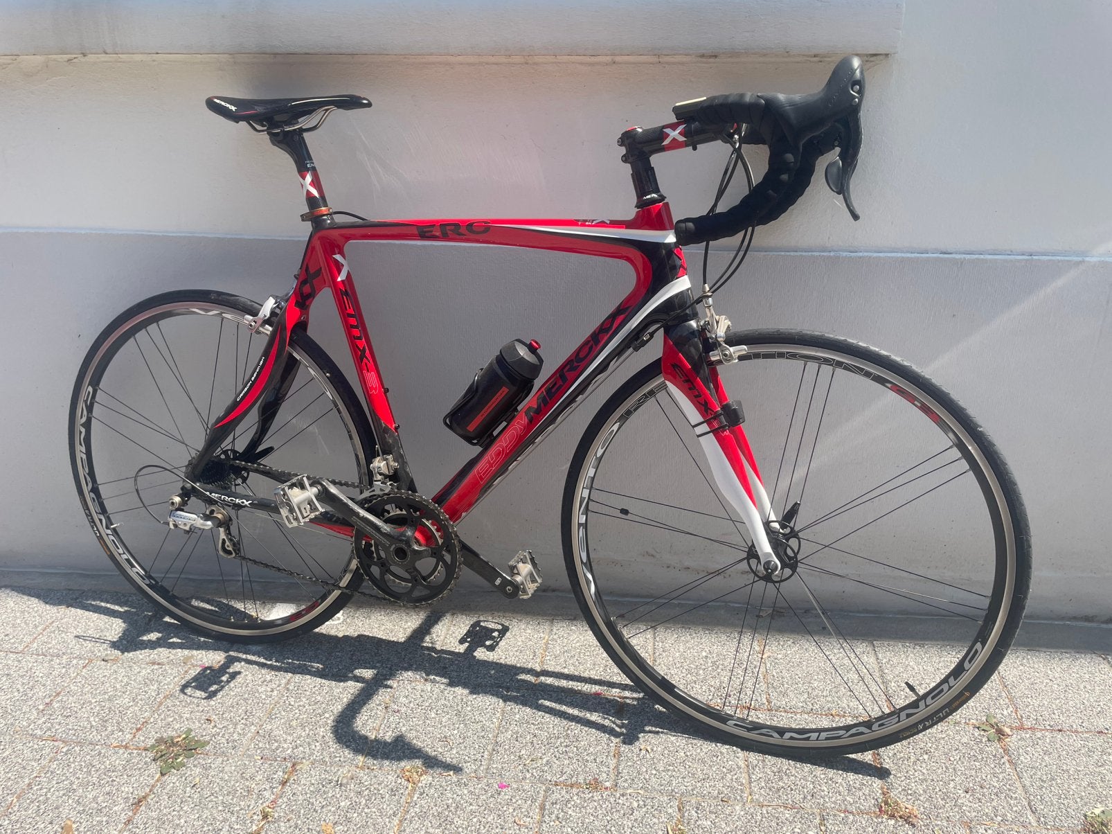 Eddy Merckx EMX-3 carbon koersfiets in uitstekende staat, Ophalen, Carbon, Velgrem, Zo goed als nieuw