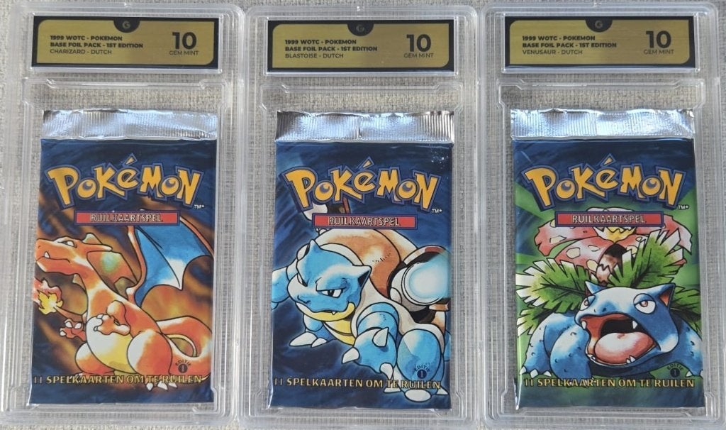 Booster du set de base Pokémon NL 1ère édition (3x) - GG10, Enlèvement ou Envoi, Neuf, Booster