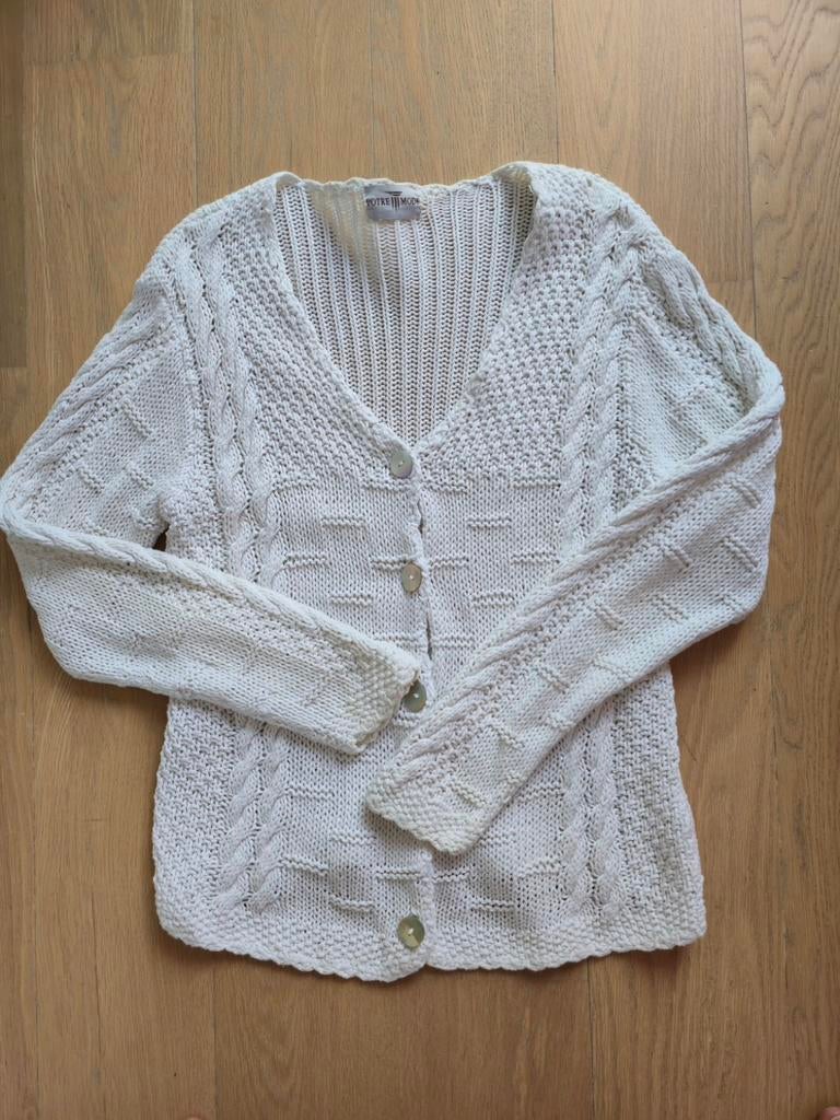 Gilet en coton épais blanc, neuf, Vêtements | Femmes, Pulls & Gilets, Enlèvement ou Envoi, Neuf, Taille 38/40 (M), Blanc