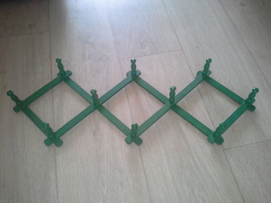 Vintage houten 'accordeon' kapstok., Antiek en Kunst, Ophalen of Verzenden