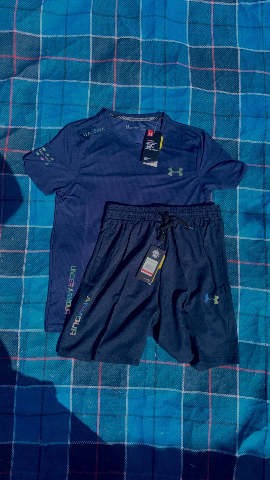 Under Armour Reflectif set blauw maat M, Ophalen of Verzenden, Zo goed als nieuw, Maat 48/50 (M), Blauw
