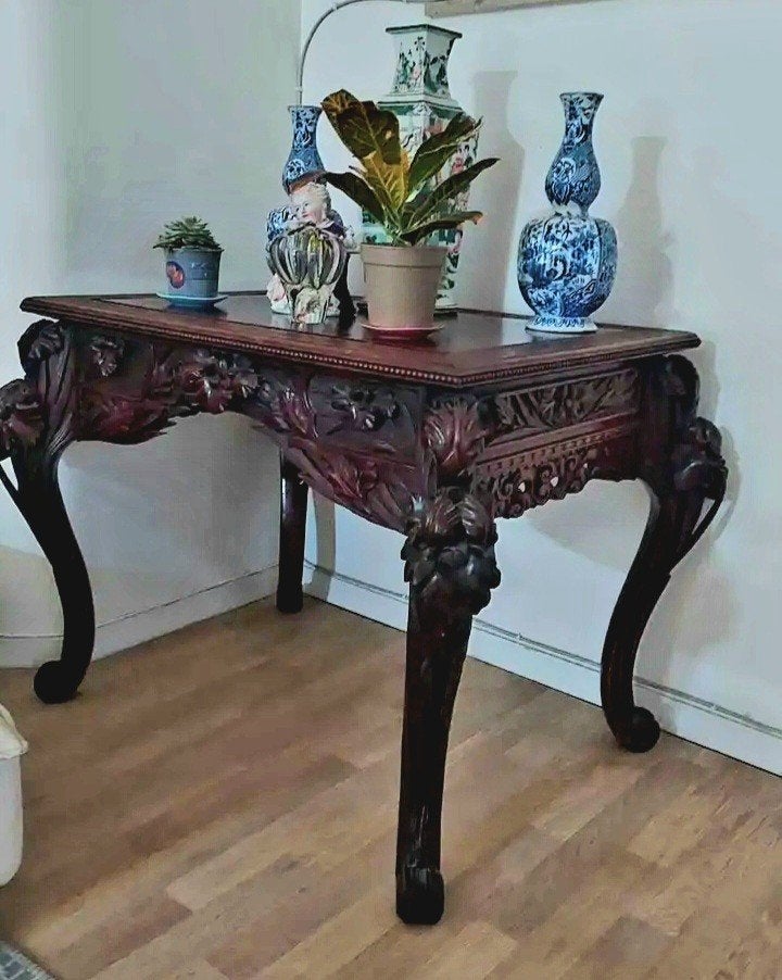 table +4 tiroirs asiatique, Antiek en Kunst, Antiek | Overige Antiek, Ophalen of Verzenden