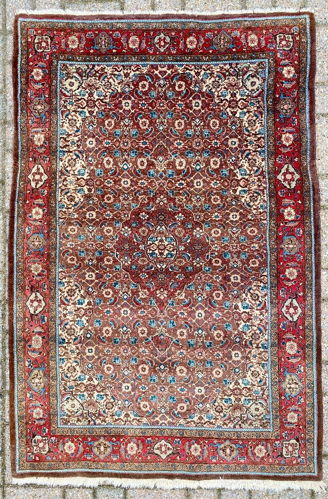 Handgeknoopte Iraanse karpet ca.158 x 106 cm., Ophalen of Verzenden