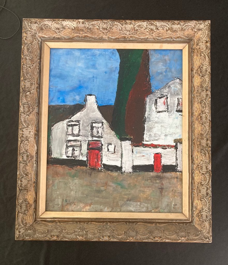 Schilderij, Enlèvement, Expressionniste, Cadre spécial, Paysage urbain / rural