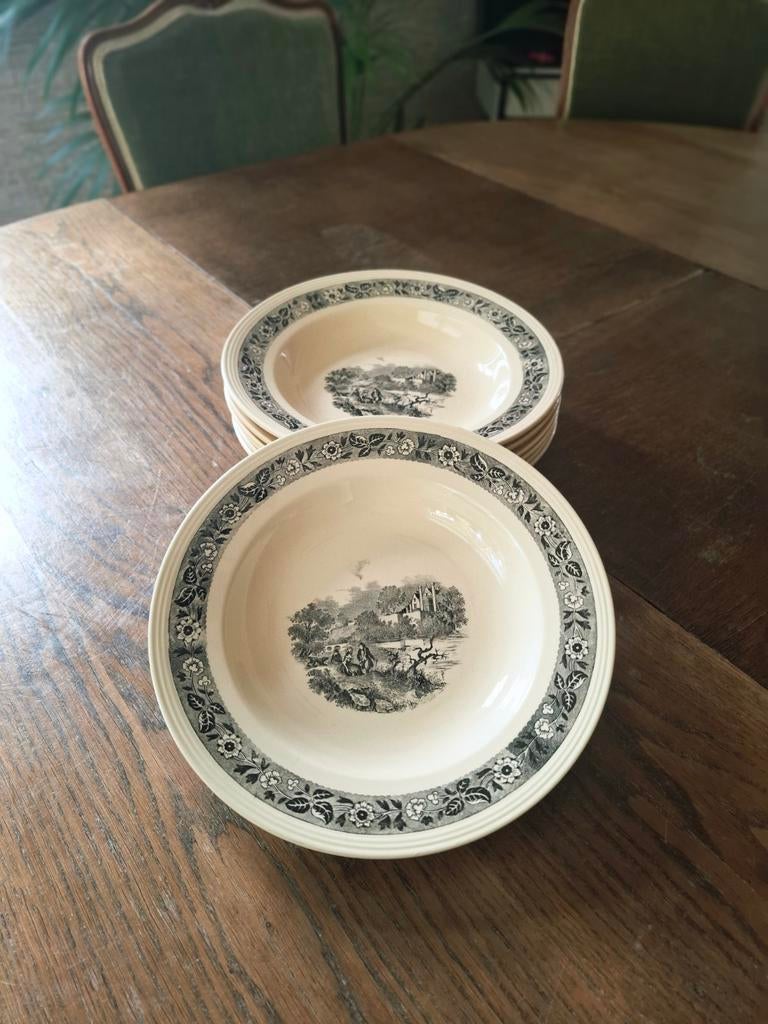 Vintage soepborden Boch - set van 6, Enlèvement ou Envoi