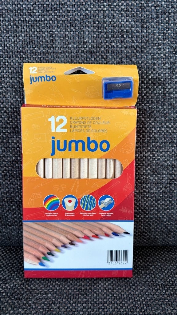 Crayons Jumbo - 12 pièces, Enlèvement ou Envoi, Comme neuf, Crayon ou Feutre