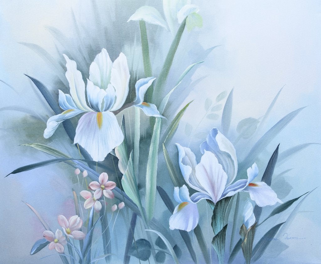 schilderijen, Antiek en Kunst, Kunst | Schilderijen | Modern, Ophalen, Gesigneerd, Acrylverf, Bloemen