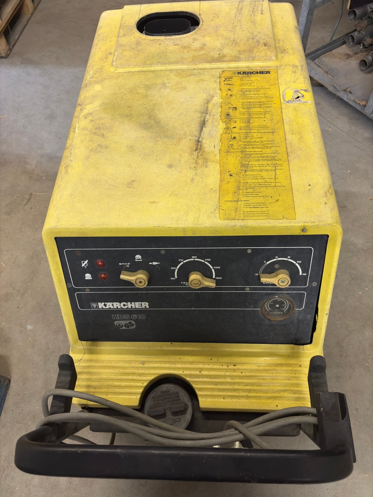 Karcher HDS610, Enlèvement, Utilisé