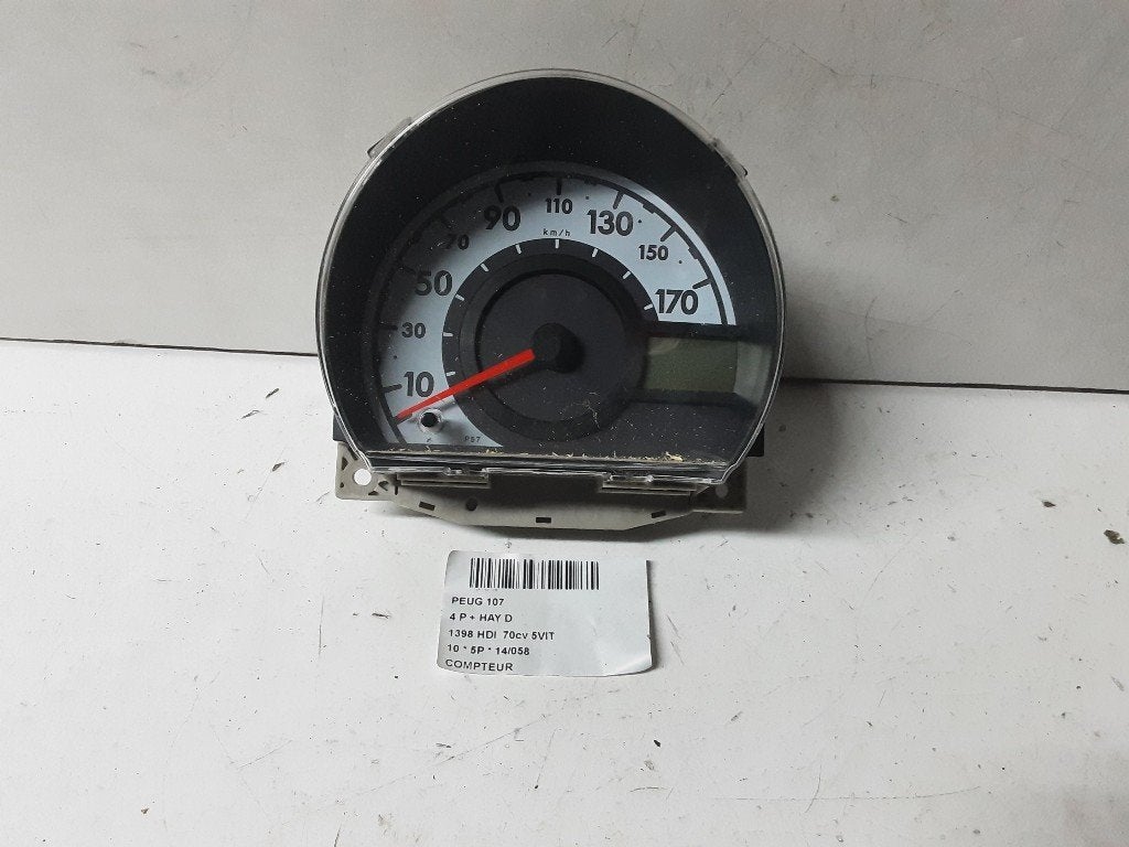COMPTEUR DE VITESSE Peugeot 107 (83800-0H033-A), Mevr. I. Hauben, Utilisé, Rue de l'Espoir 34 34
4030  GRIVEGNÉE, BE, Info@Collignon.be