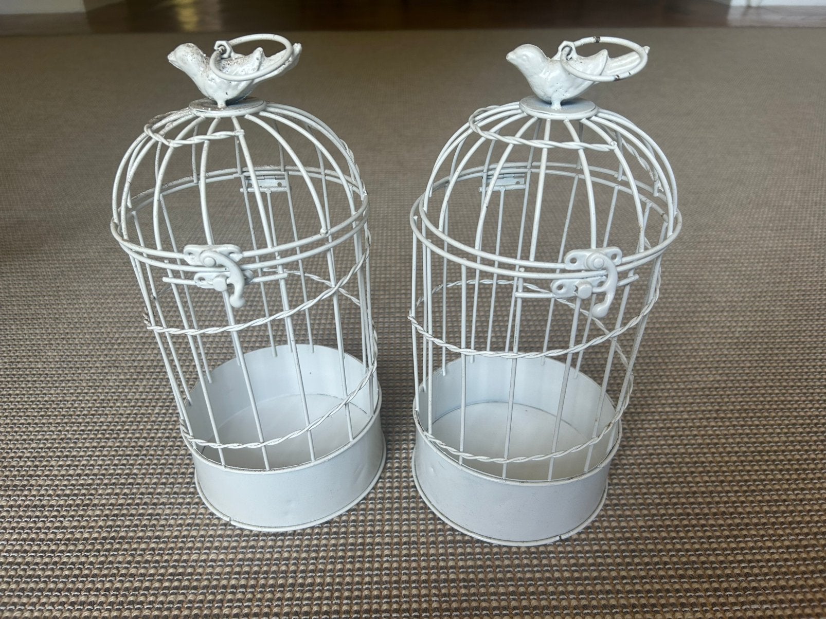 cage décorative blanche en métal, Maison & Meubles, Enlèvement ou Envoi, Comme neuf