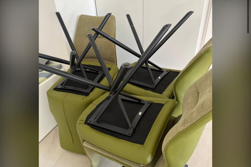 6 chaises simili cuir gratuit, Enlèvement, Utilisé, Cinq, Six Chaises ou plus