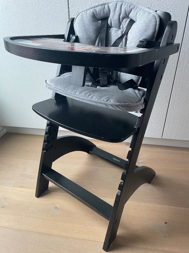 Kinderstoel zwart Childhome, Kinderen en Baby's, Kinderstoelen, Ophalen, Zo goed als nieuw, Meegroeistoel, Aanschuifbaar