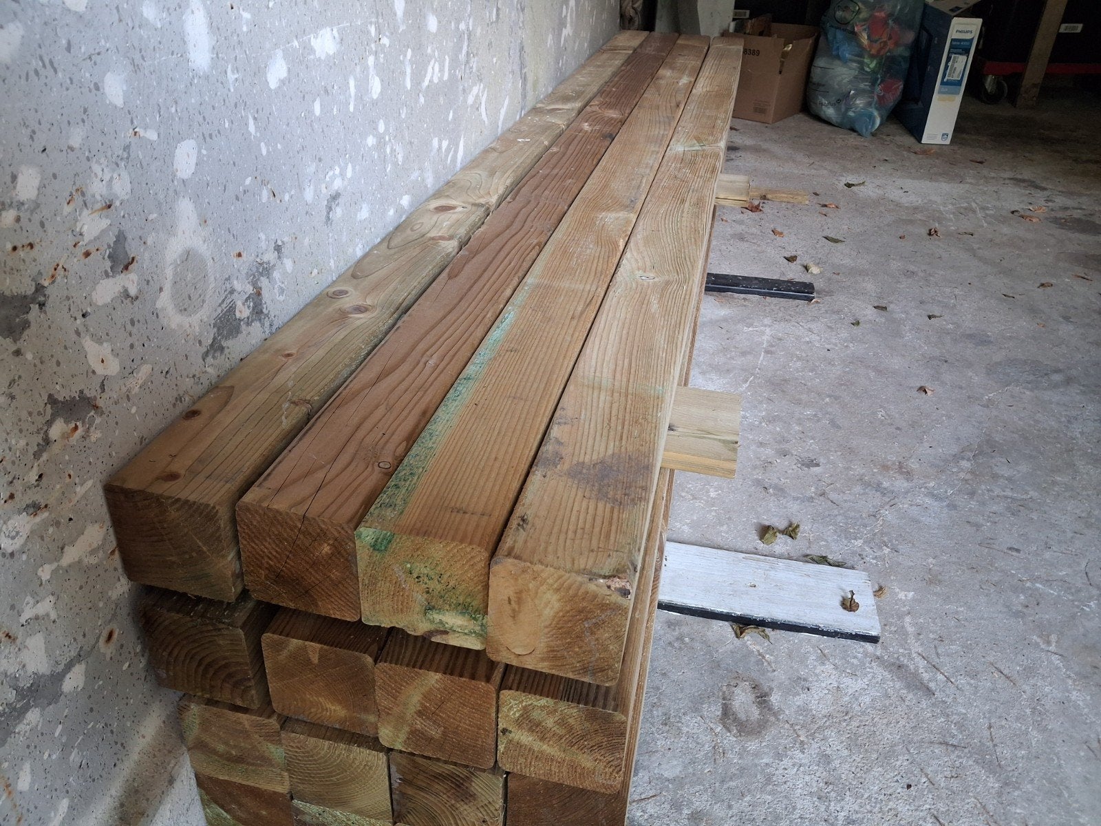 nieuwe geimpregneerde palen 240x8.8x8.8, Ophalen, Palen