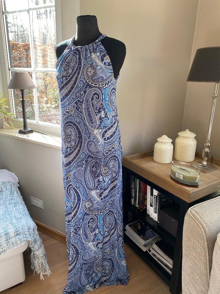 Alpha Studio maxi jurk met Paisley print - IT42 =38/40, Kleding | Dames, Jurken, Nieuw, Maat 38/40 (M), Blauw, Onder de knie, Ophalen of Verzenden