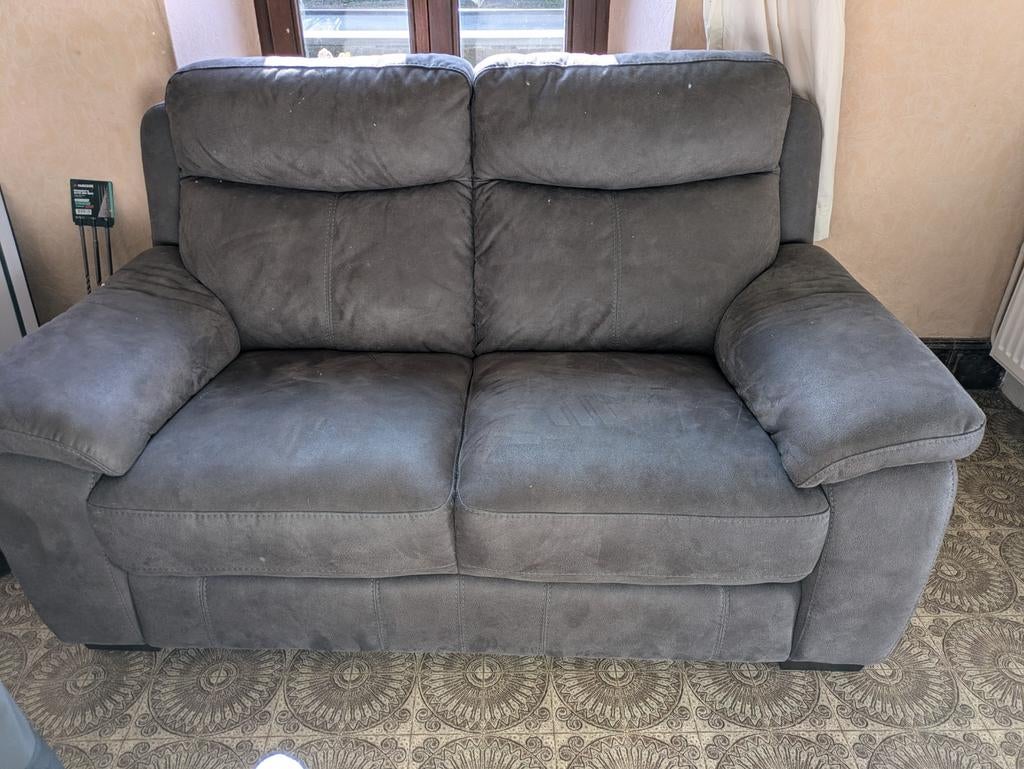 Divan 2 pl + 2 fauteuils 1pl en microfibre, Maison & Meubles, Enlèvement