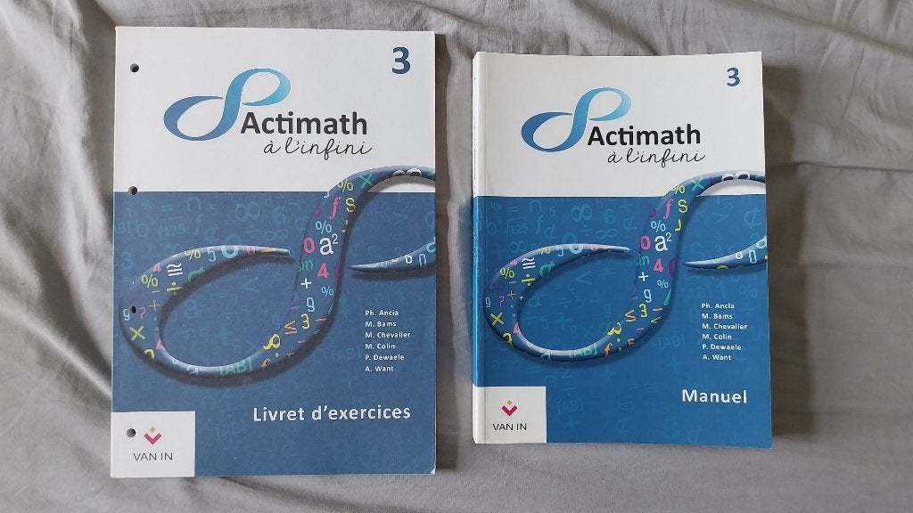 Actimath à l'infini livret d'exercices + manuel, Livres, Livres scolaires, Neuf, Mathématiques A, Enseignement secondaire inférieur