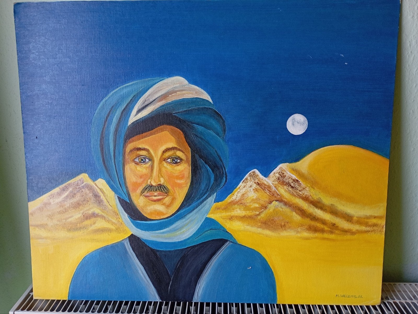 Peinture moderne. Signé Willems. 60 CM/50 CM, Antiquités & Art, Enlèvement ou Envoi, Signé, Figures