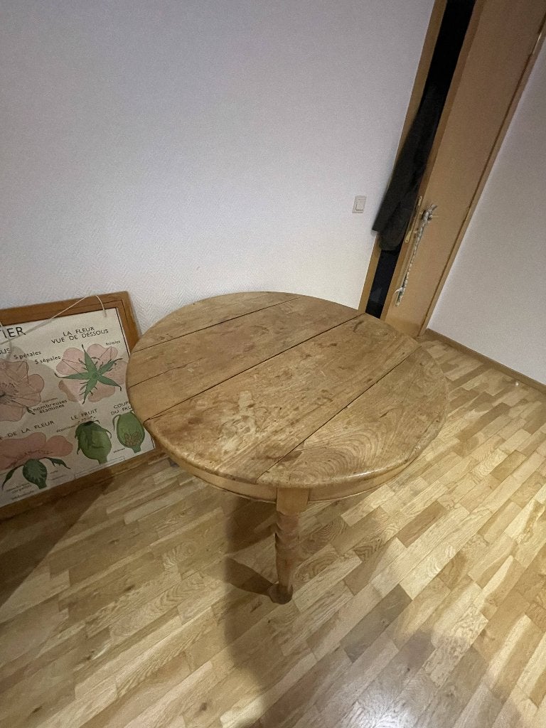 Table ronde en bois massif, Maison & Meubles, Quatre personnes, Rond, 50 à 100 cm, Enlèvement
