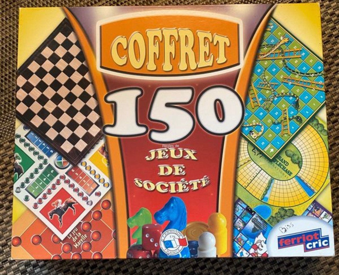 Coffret 150 jeux de société, 1 ou 2 joueurs, Enlèvement ou Envoi, Utilisé