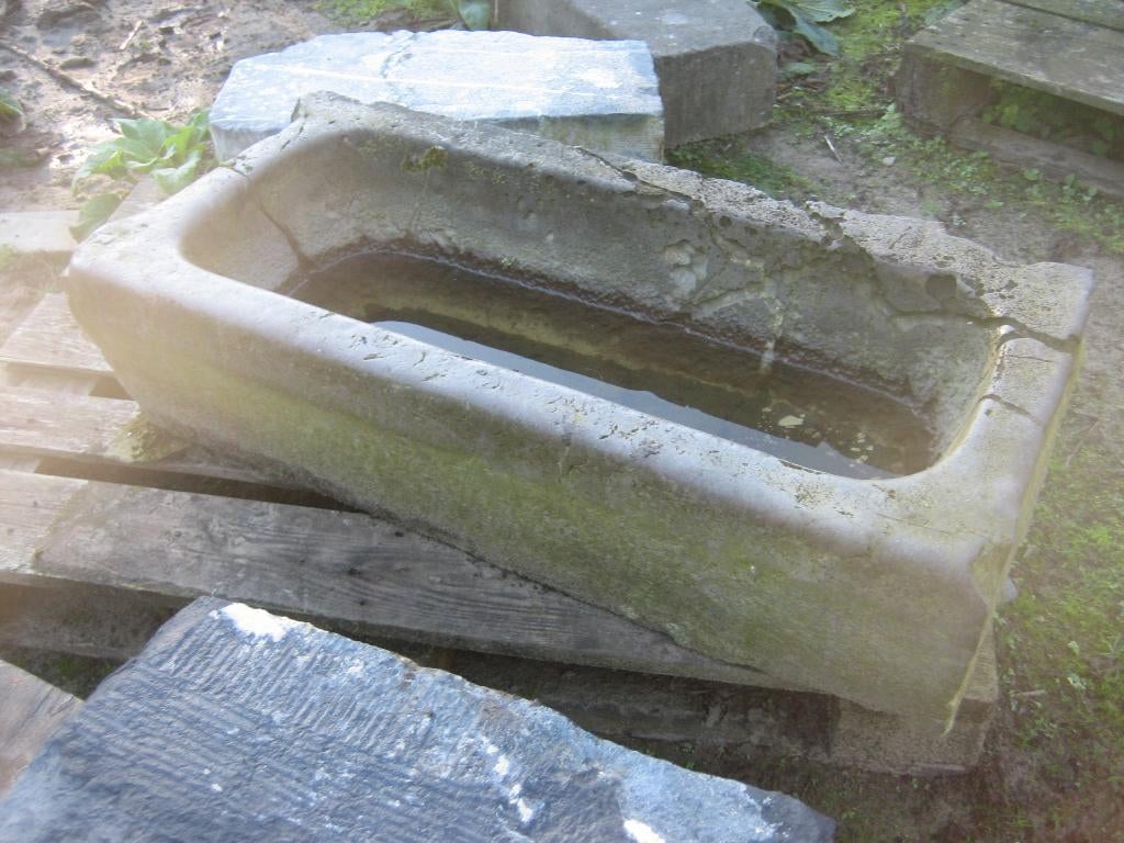 oude marmeren trog,bloembak,voederbak, Antiek en Kunst, Ophalen