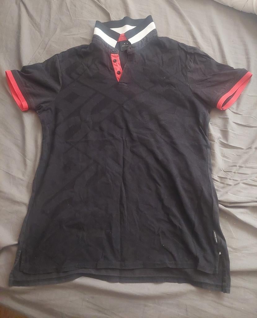 Polo Armani noir taille L, Armani Jeans, Taille 52/54 (L), Enlèvement, Porté