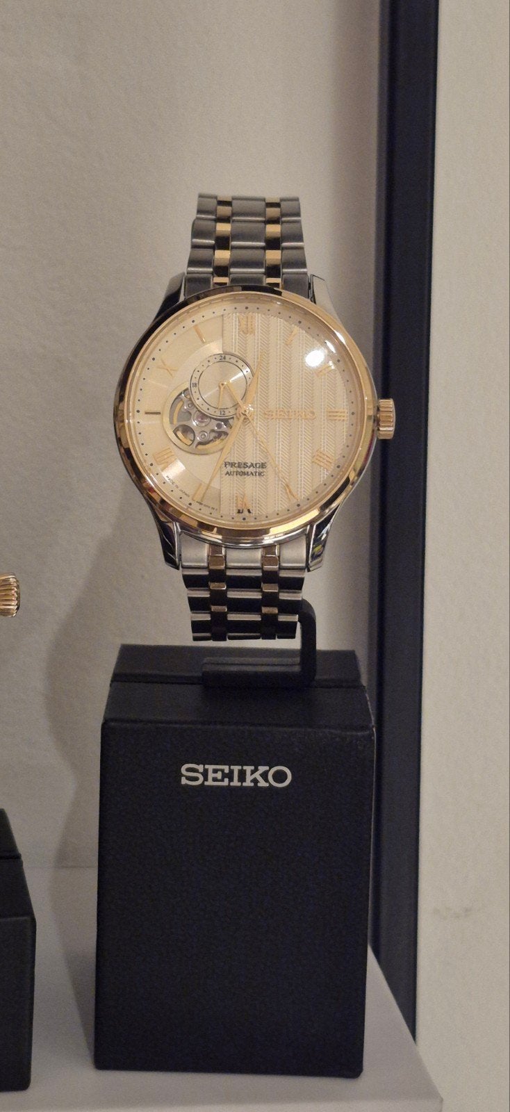 Seiko Presage Japanese garden SSA464J1 open heart 4R39, Staal, Polshorloge, Ophalen of Verzenden, Zo goed als nieuw