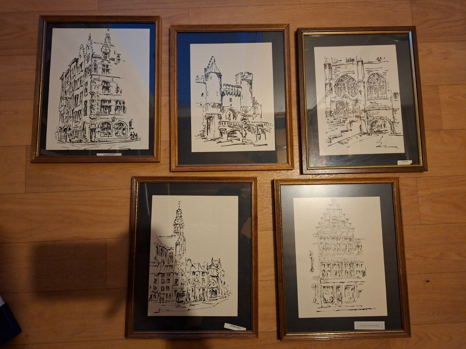 Tekeningen Antwerpse gebouwen, Antiek en Kunst, Ophalen of Verzenden, Tekening