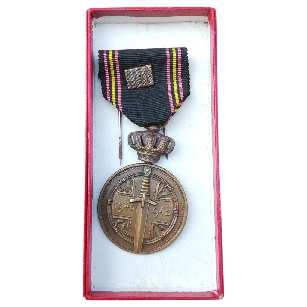 Belgique - Médaille du prisonnier de guerre 1940-1945, Enlèvement ou Envoi, Armée de terre, Ruban, Médaille ou Ailes