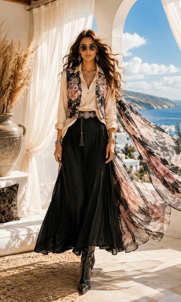 Jasje blazer spencer gilet met bloemen boho chic nieuw, Kleding | Dames, Maat 38/40 (M), Zwart, Nieuw, Ophalen of Verzenden