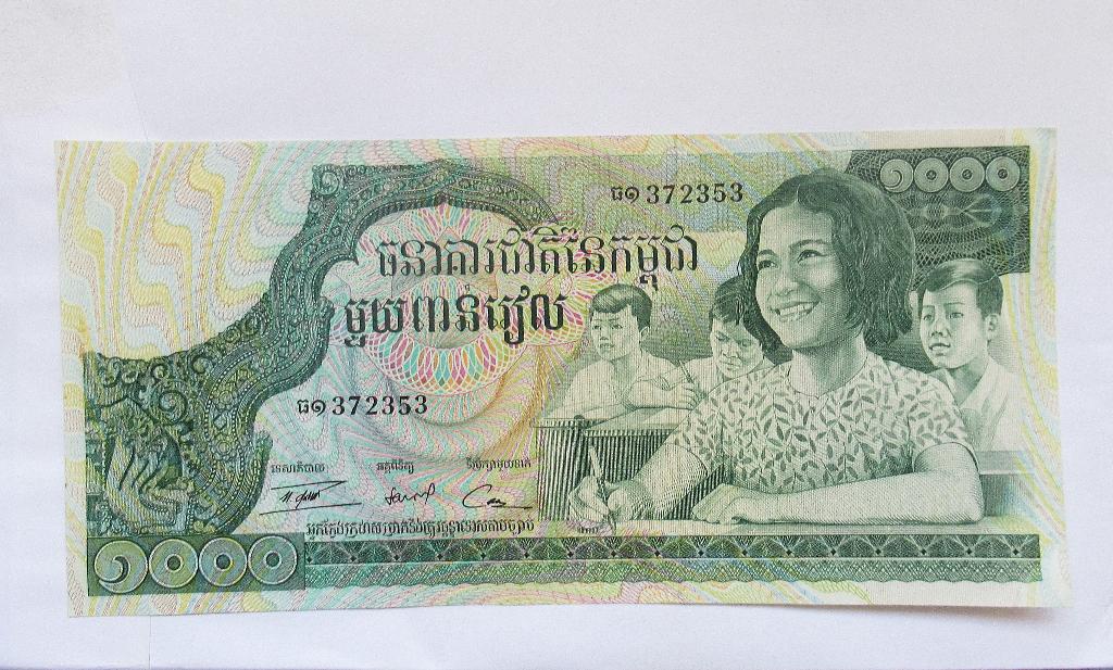 Cambodja 1.000 Riels 1973, Verzenden