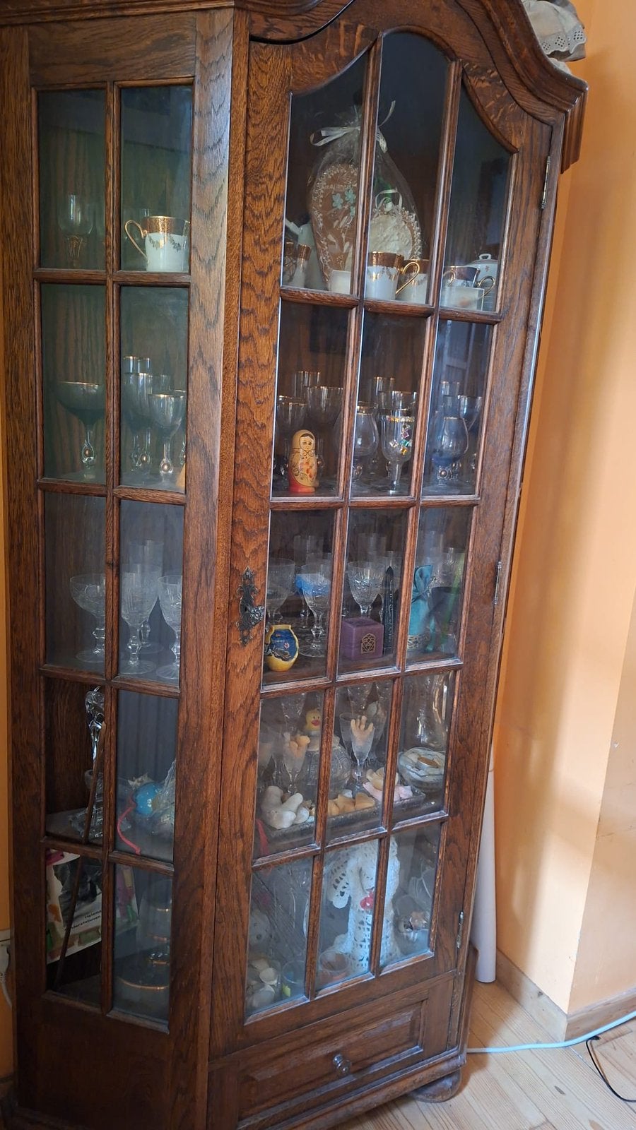 Vitrine en chêne, Avec tiroir(s), 25 à 50 cm, Utilisé, 50 à 100 cm