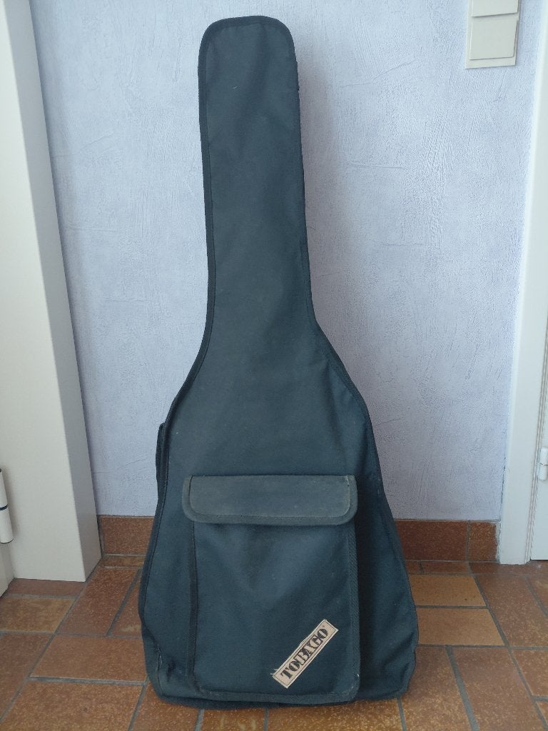 Klassieke gitaar + plectrums, snarenset en stemapparaat, Enlèvement, Utilisé, Guitare classique ou espagnole, Avec valise